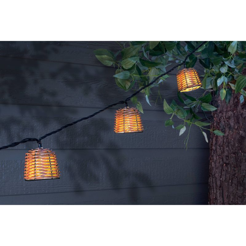 11.5' Plug-In Decor LED String Light Rattan - Sterno Home