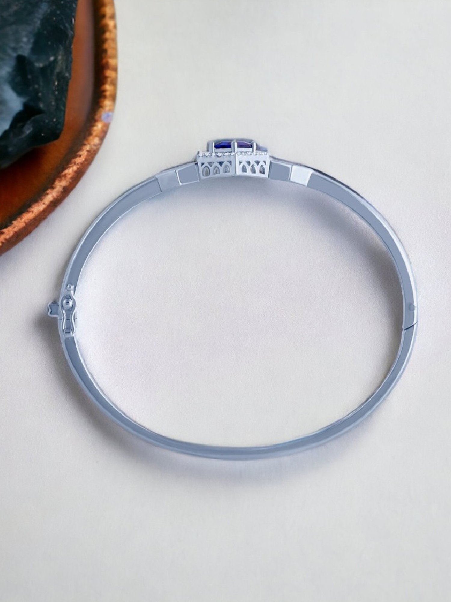 Clara Enzo 92.5 Sterling Silver Swarovski Zirconia Bracelet