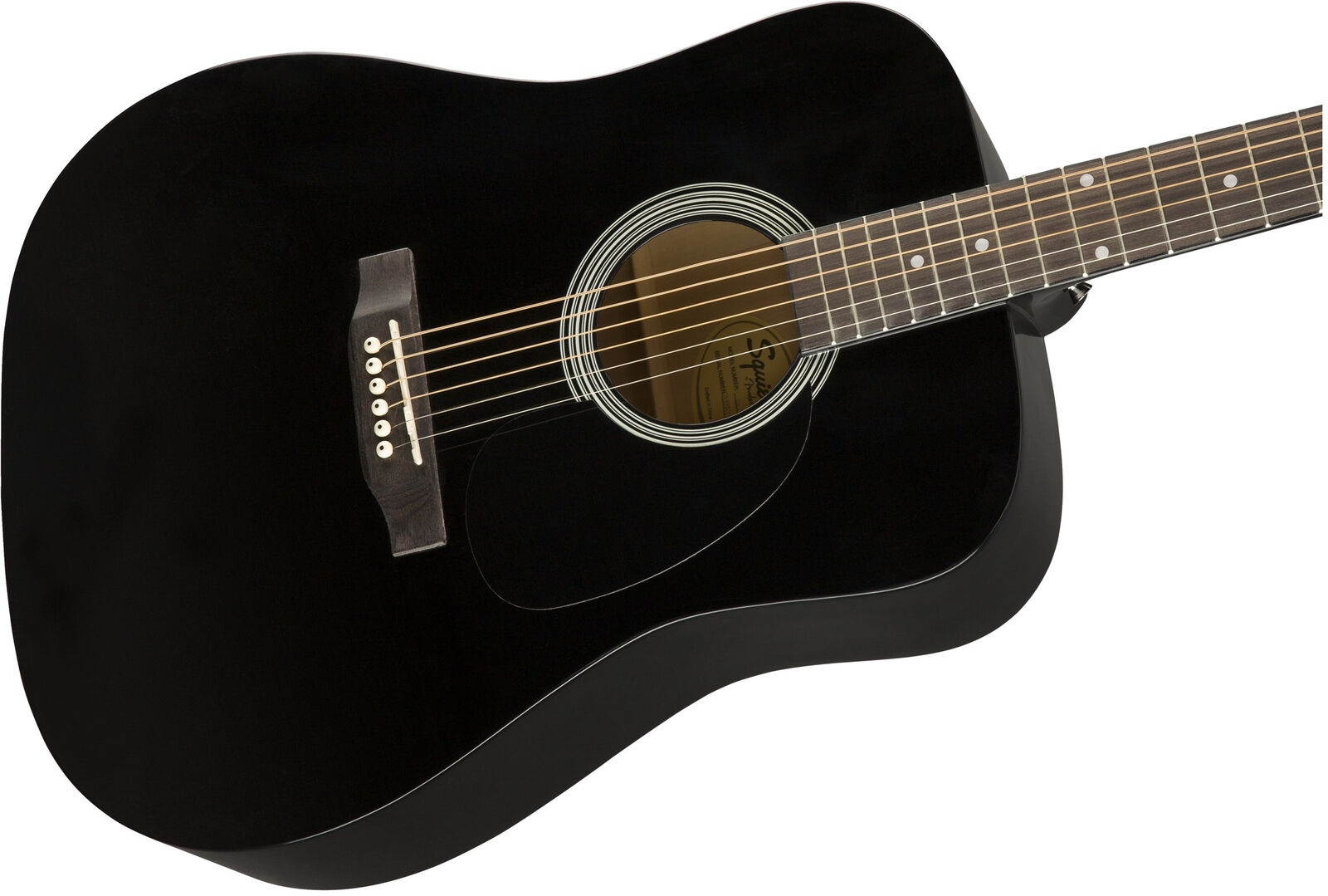 Fender Squier Dreadnought Acoustic Guitar - Black w/ Gig Bag