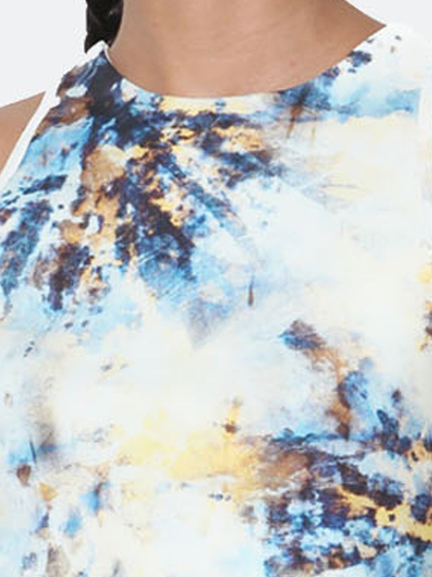 SILVERTRAQ Multicolor Tie - Dye Crop Top