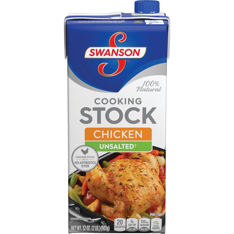 Swanson 100% Natural Unsalted Chicken Cooking Stock 32oz