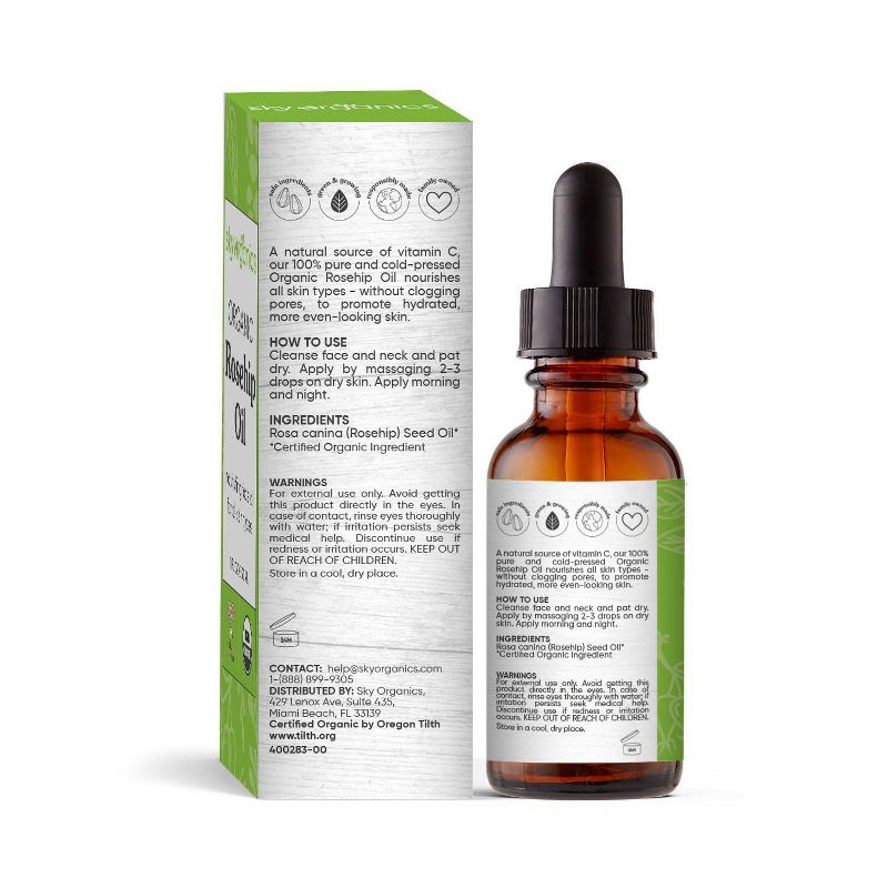 Sky Organics Organic Rosehip Oil - 1 fl oz