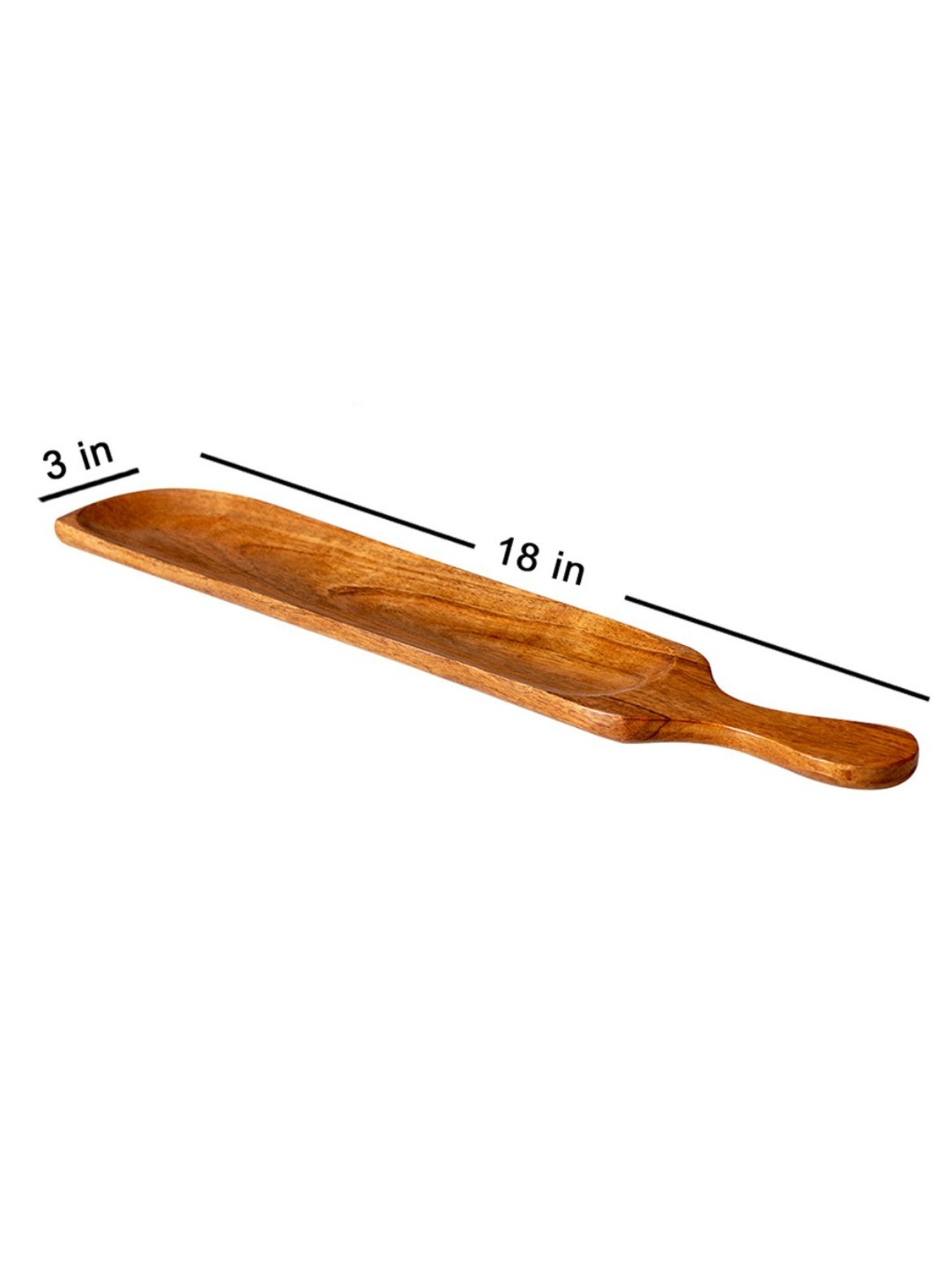 Nestroots Serving Platter Tray for Snack Wooden Rectangular Serving Tray with Handle Cheese Board