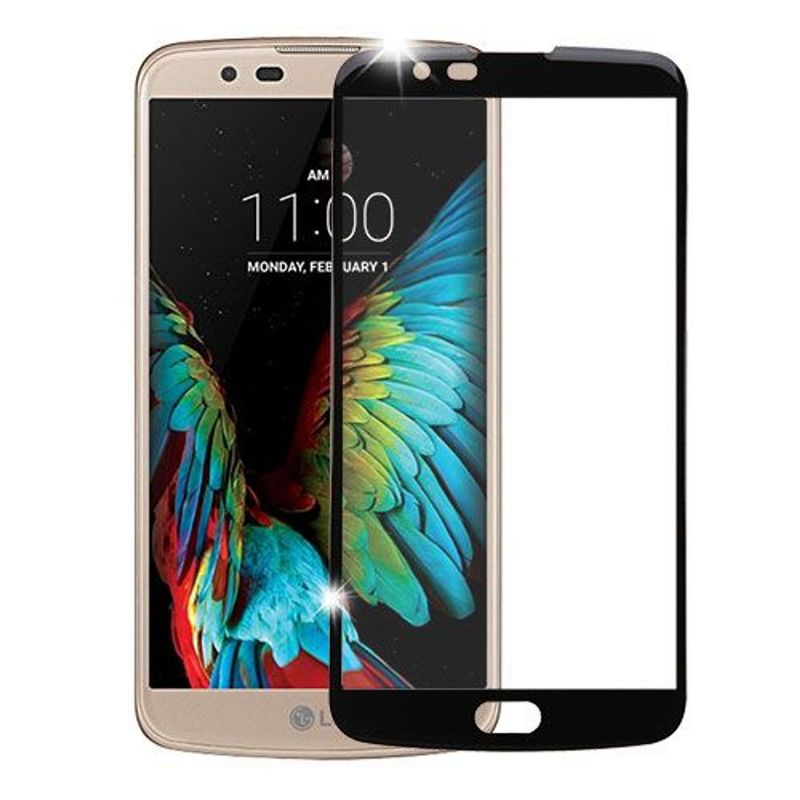 MYBAT Clear Tempered Glass LCD Screen Protector Film Cover For LG K10 (2016), Black
