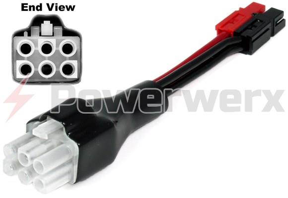Powerwerx HF6-PP OEM Molex Type 6 pin Connector (HF6) to Powerpole Adapter