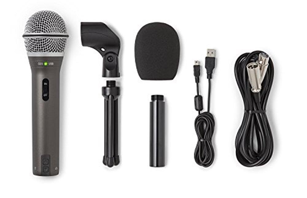 Samson Q2U Handheld Dynamic USB Microphone Recording and Podcasting Kit + Accessory Bundle