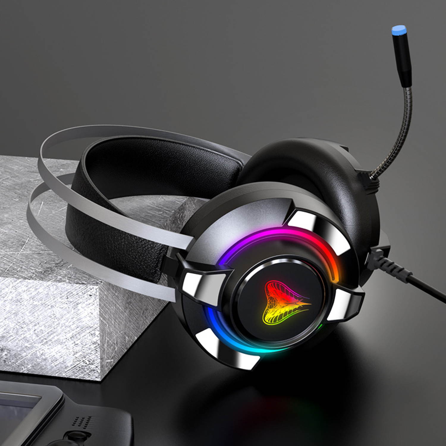 7.1 Stereo Surround Sound Wired Headset USB Game Headset With Mic & LED Noise Cancellation For Desktop Computer Games