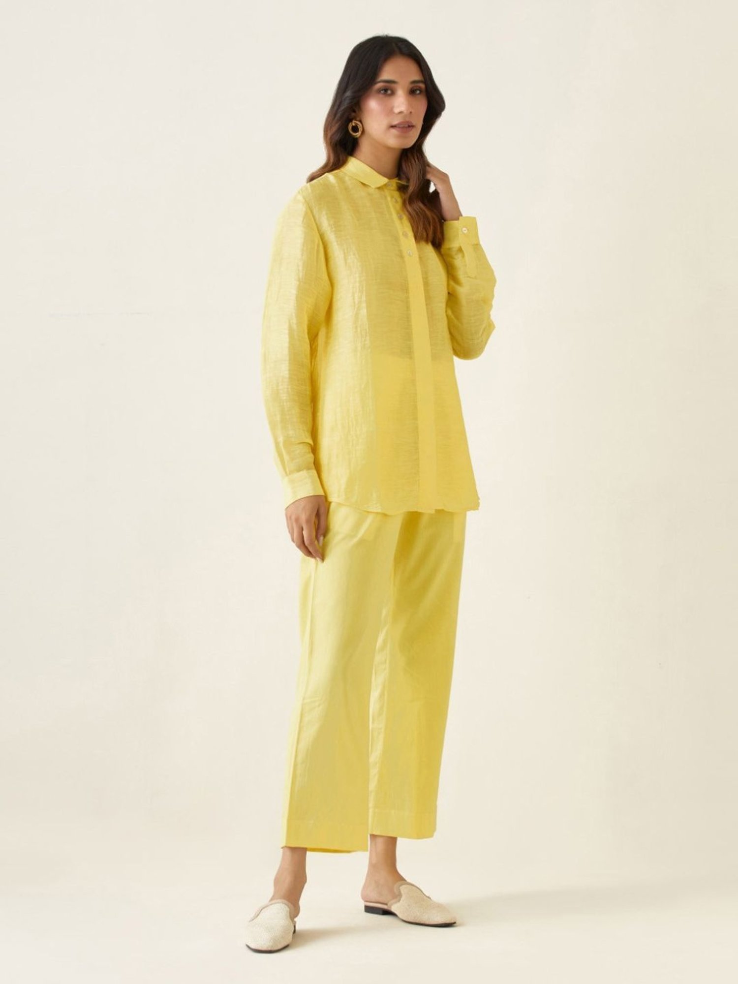 Vinusto Yellow Summer Nostalgia Shirt with Pant