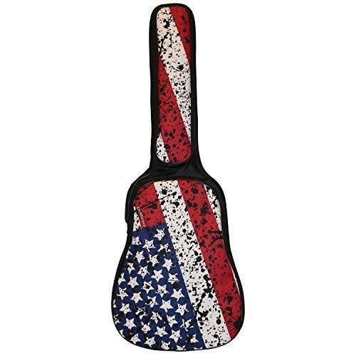 chromacast usa flag graphic multipocket acoustic guitar padded gig bag ccapb