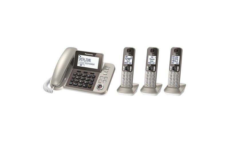 Panasonic KX-TGF353N DECT 6.0 Cordless Phone - Champagne Gold - 1 x Phone Line - Speakerphone