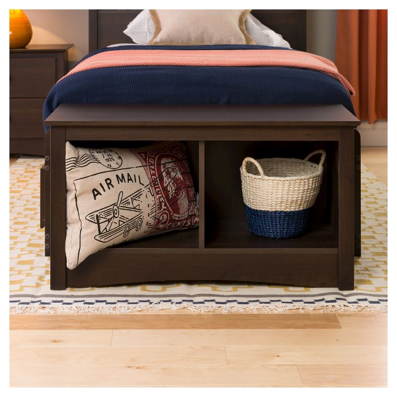 Twin Cubbie Bench Espresso - Prepac
