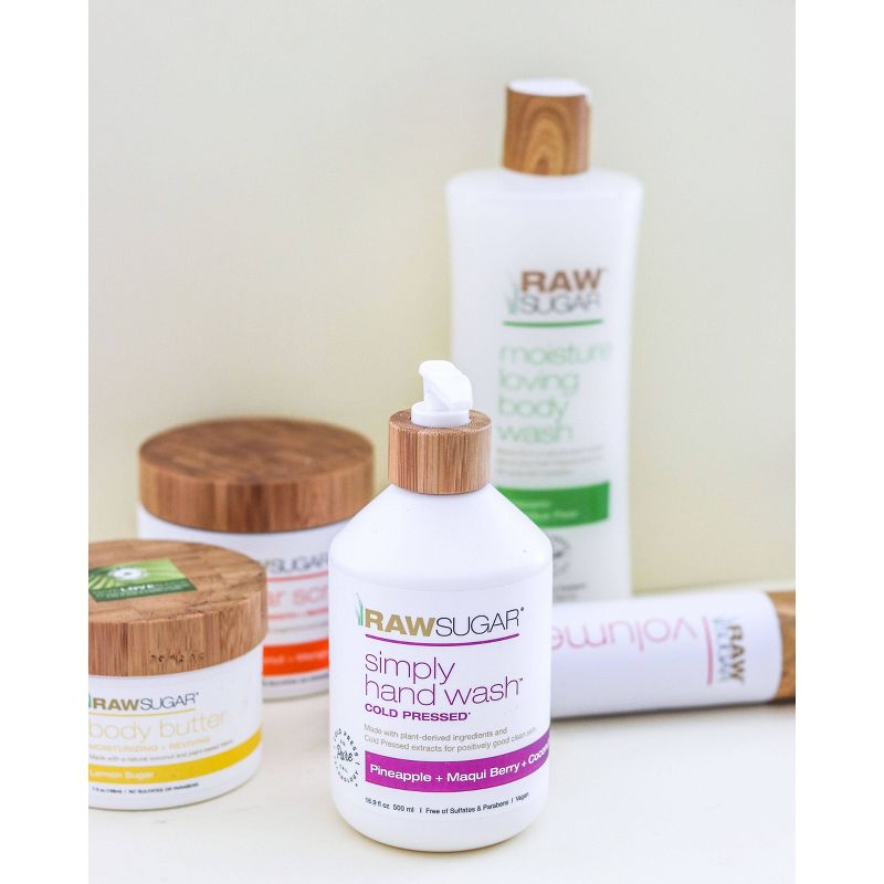 Raw Sugar Simply Hand Wash Pineapple + Maqui Berry + Coconut - 16.9 fl oz