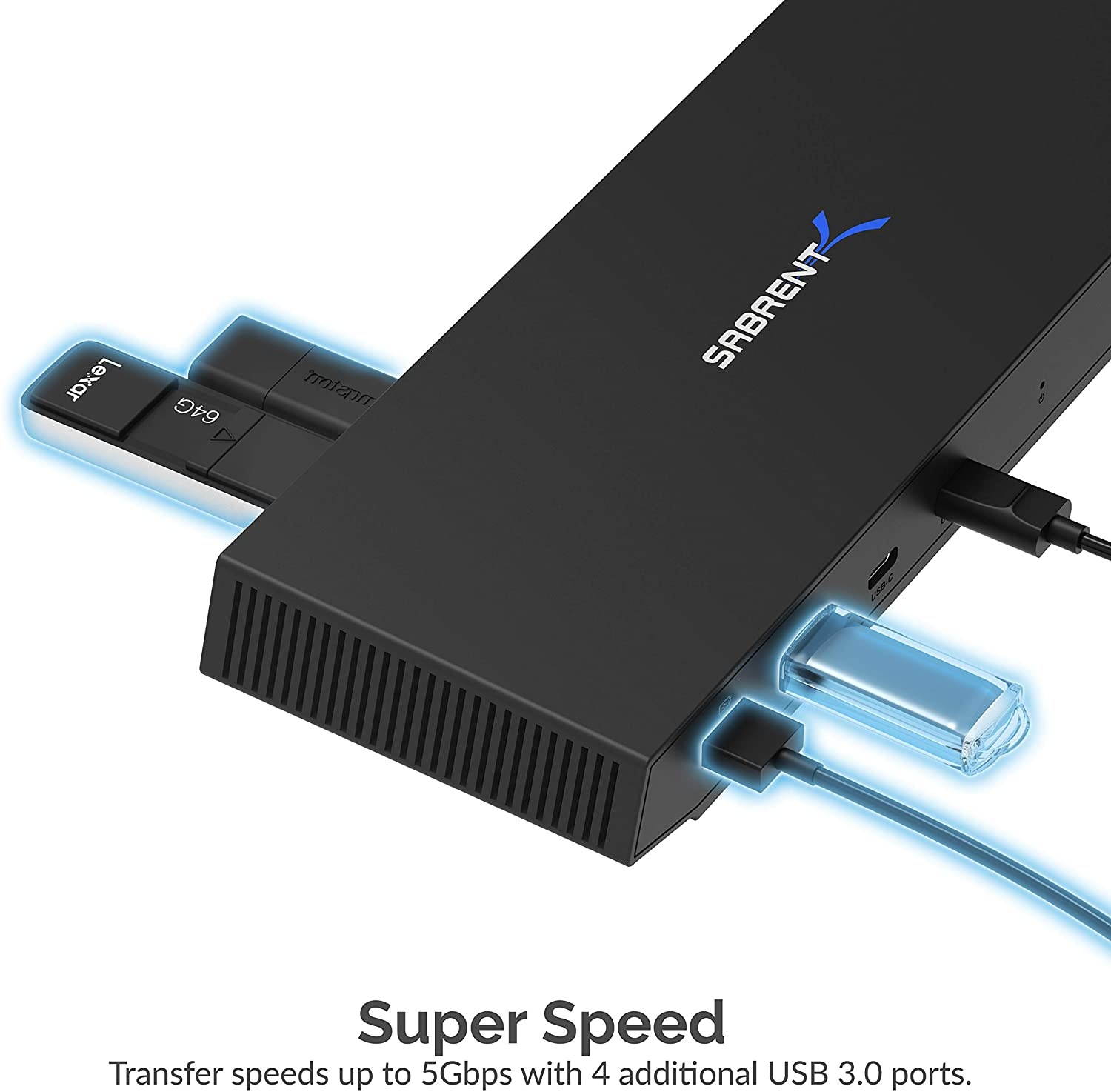 Sabrent USB Type-C Dual 4K Universal Docking Station with USB C Power Delivery (DS-WSPD)