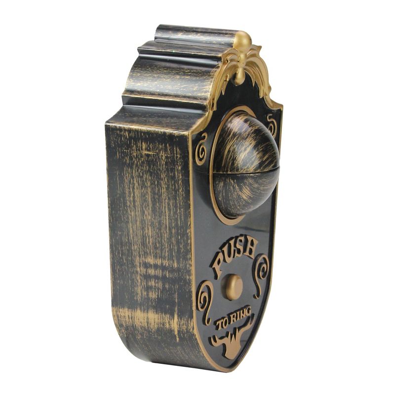 Roman 7" Battery Operated LED Eyeball Doorbell Halloween Decoration - Gold/Black