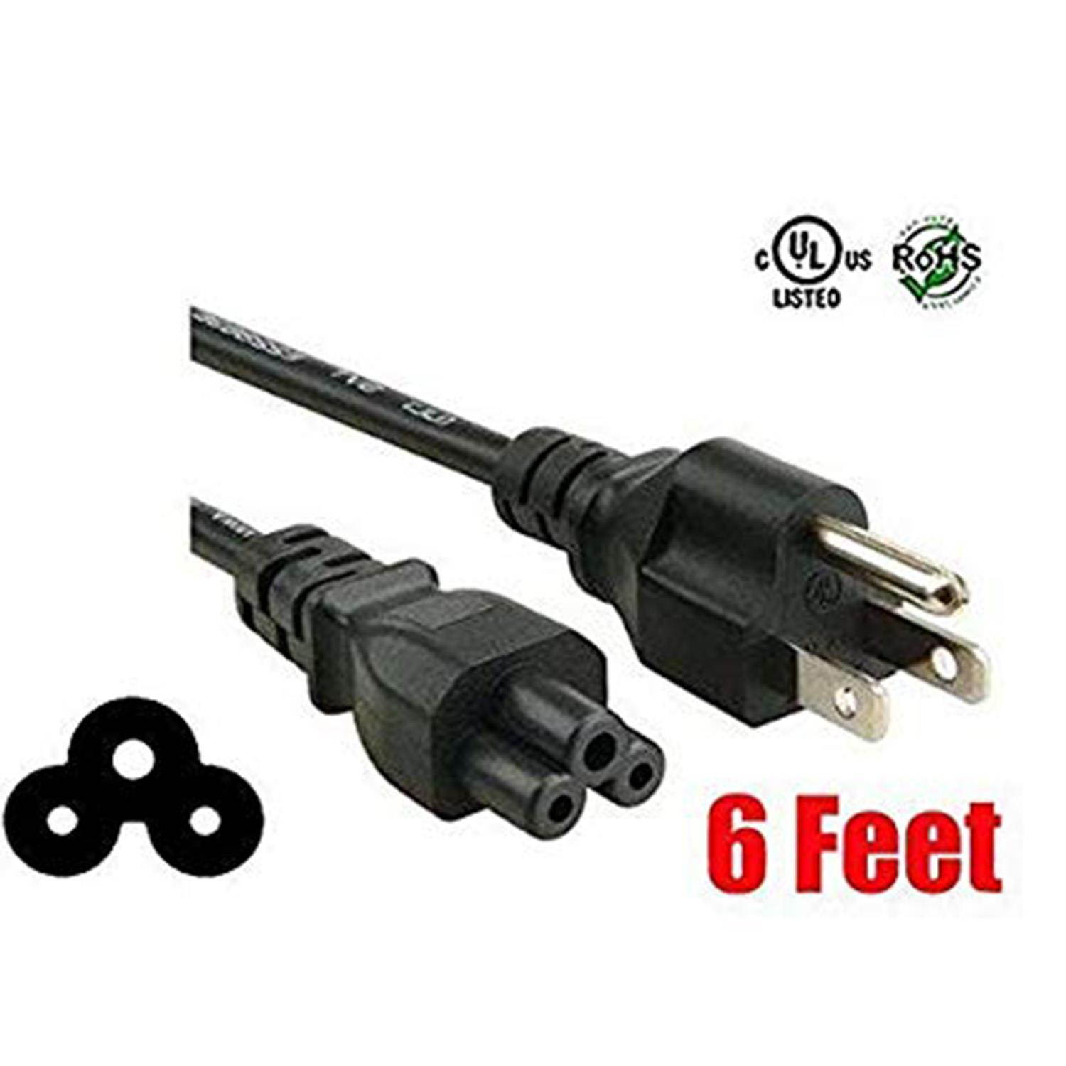 iMBAPrice 3-Slot Mickey Mouse Power Cable - 6 Ft. Ac Laptop Power Cord for Acer/Asus/Compaq/Dell/Gateway/HP/IBM/Lenovo/MSI/Sony/Toshiba Notebook Computer Charger