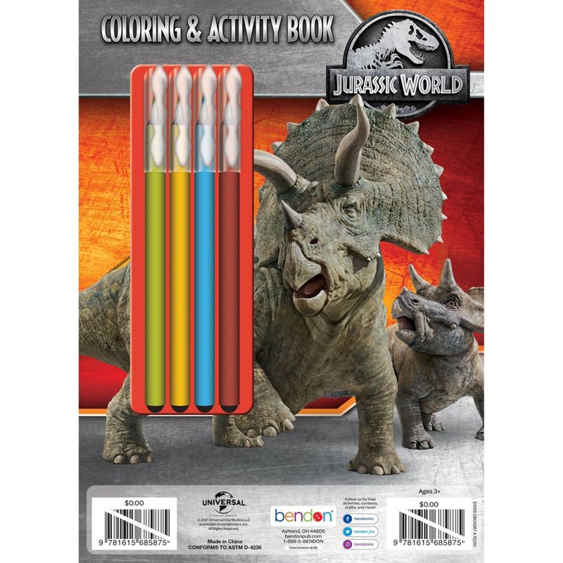 Jurassic World Coloring Book with Brush Tip Markers