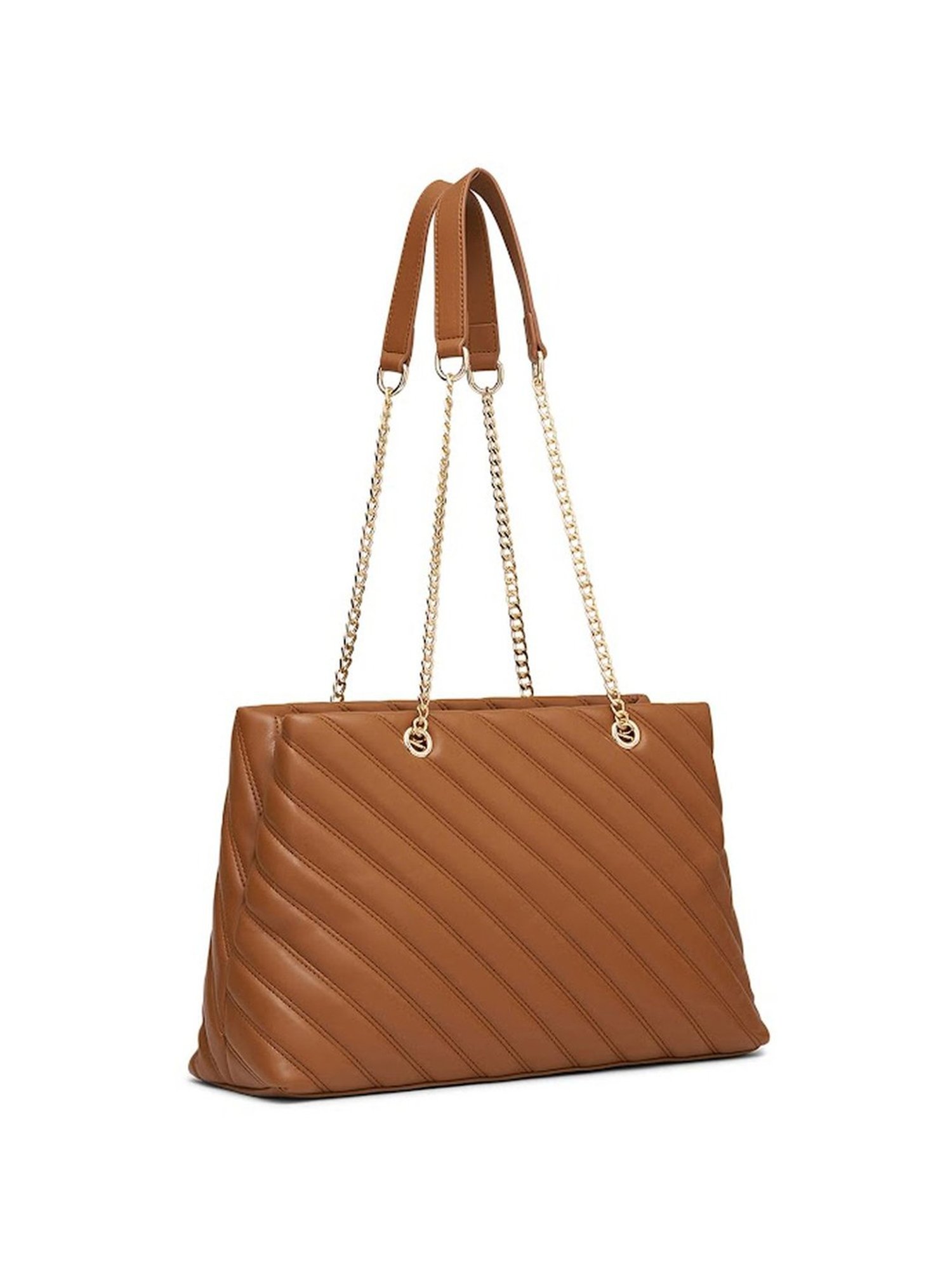 Miraggio Tessa Brown Quilted Large Shoulder Handbag