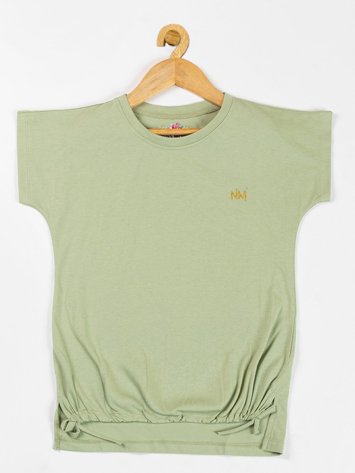 NINS MODA Kids Light Olive Solid Top
