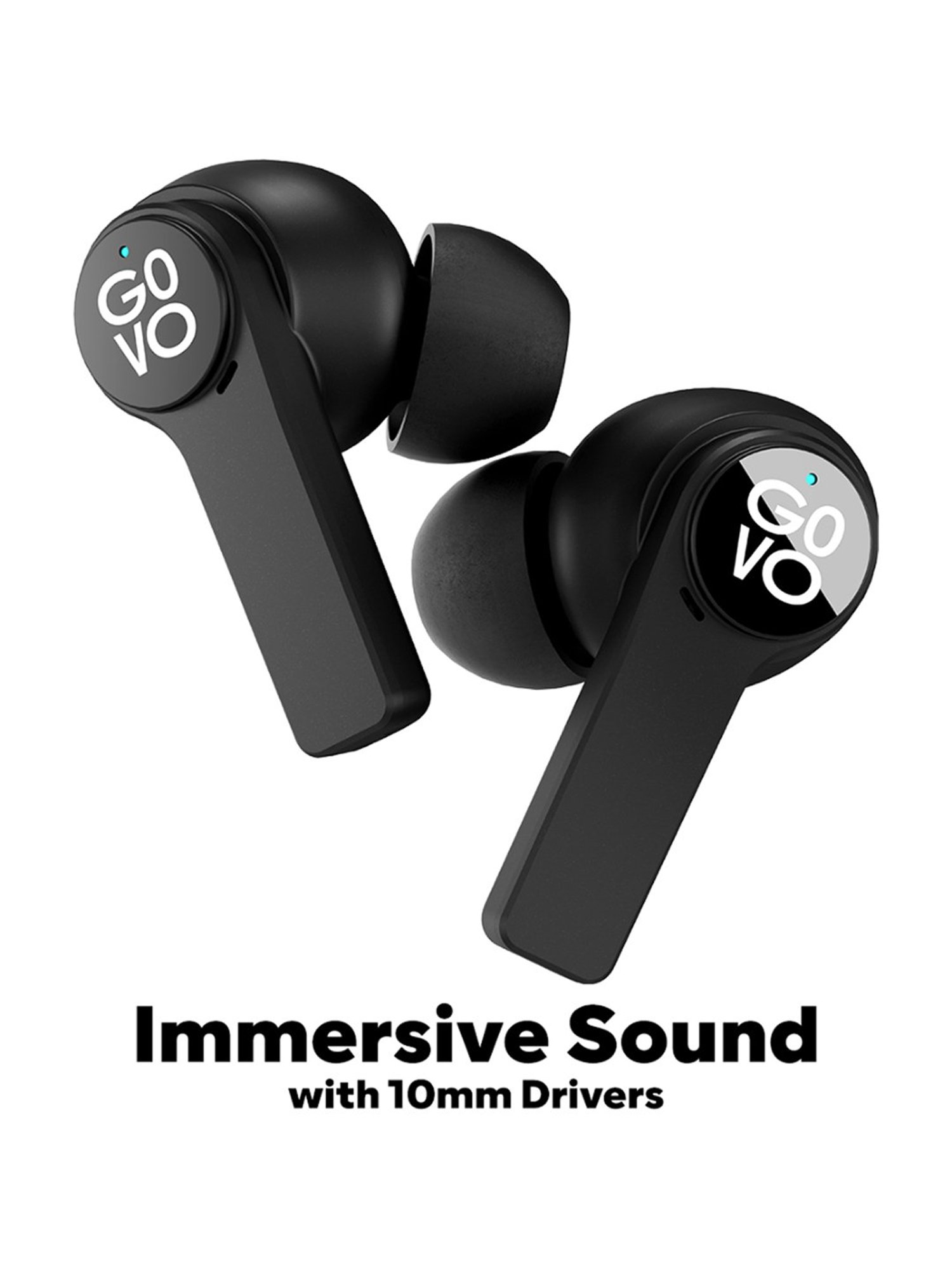 GOVO GOBUDS 621 in Ear BT Earbuds with 20Hrs Battery & Fast Charge (Platinum Black, True Wireless)