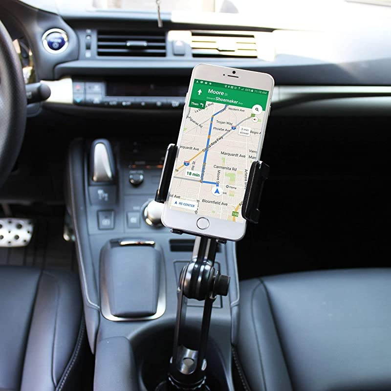 Universal Car Cup Holder Mount for Apple iPhone 11 Pro Max Xr Xs Max X 8 8 Plus 7 7+, Samsung Note 10+ 9 8 Galaxy S10 S10+ S9 PLUS S8, LG G7/G6/V30/Q7+/Stylo 4/V35, Moto G6/X4 Extra Long Neck