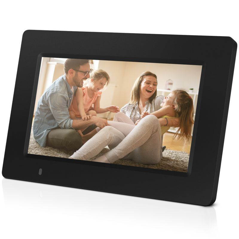 iDeaPLAY DF701 7 inch WiFi Digital Photo Frame, 8GB Internal Storage, iOS & Android App, Support Photo, Music, Calendar, Built-in Speaker
