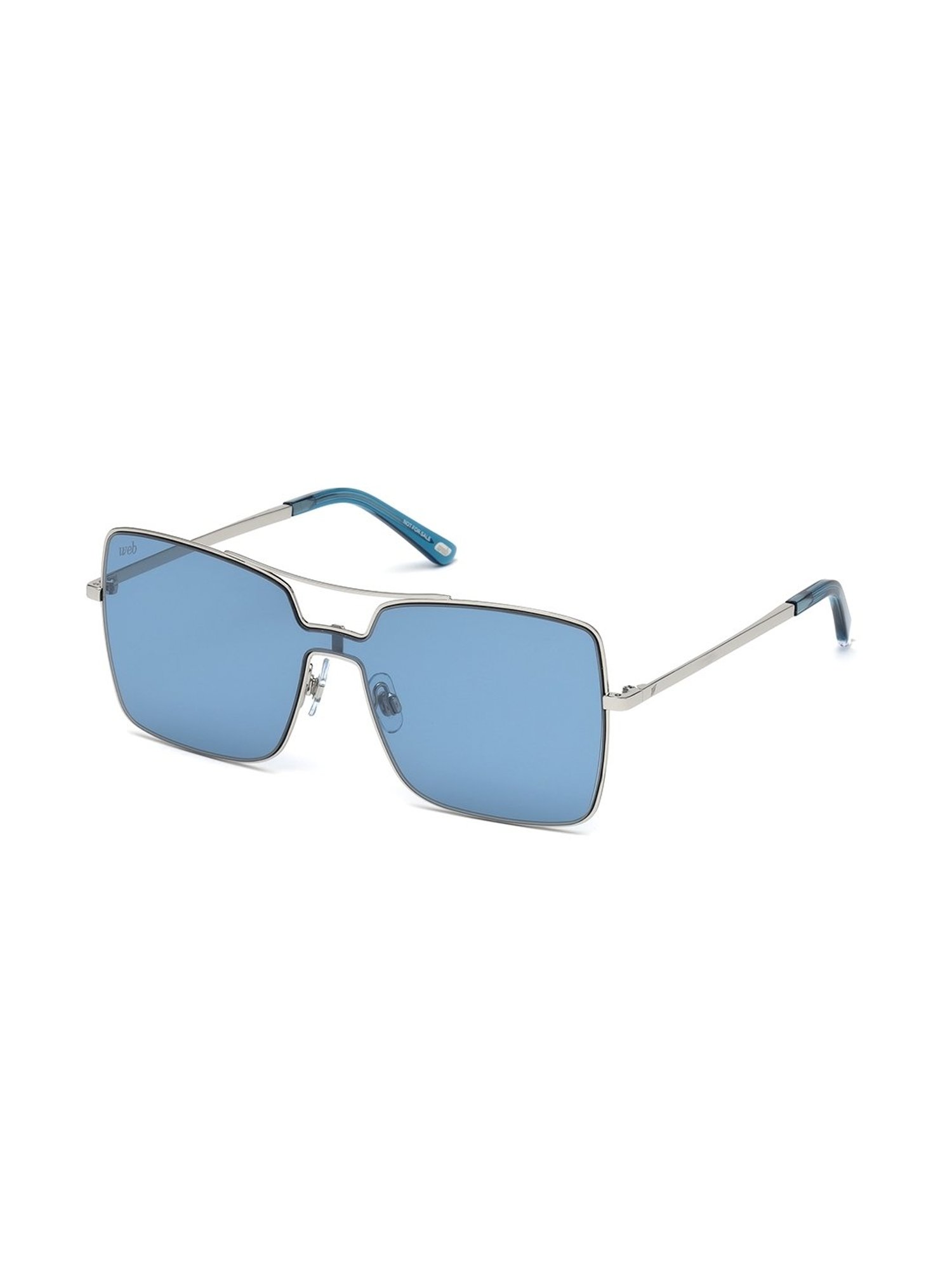 WEB EYEWEAR Blue Square Sunglasses Designed in Italy