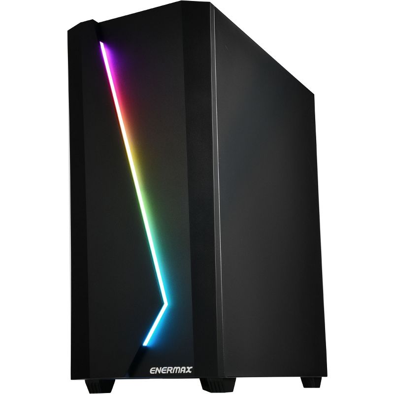 Enermax MAKASHI ECA-MK50-BB-ARGB Computer Case with RGB Fans - Mid-tower - SPCC - 6 x Bay - 1 x 4.72" x Fan(s) Installed - 0