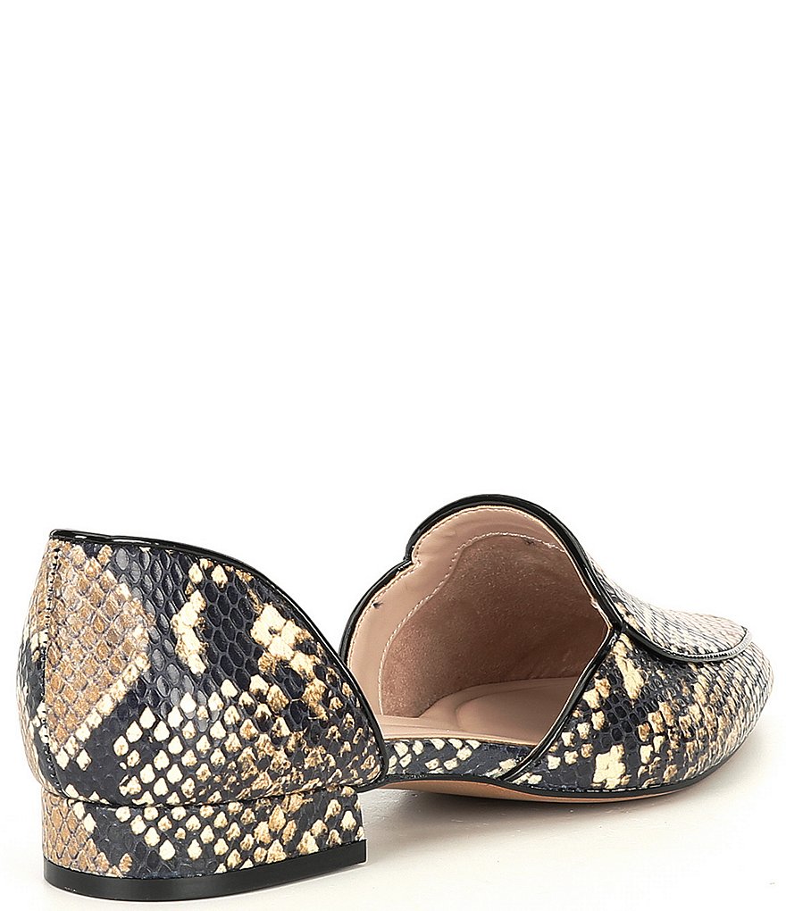 Preston & York Shannon Snake Print d'Orsay Flats
