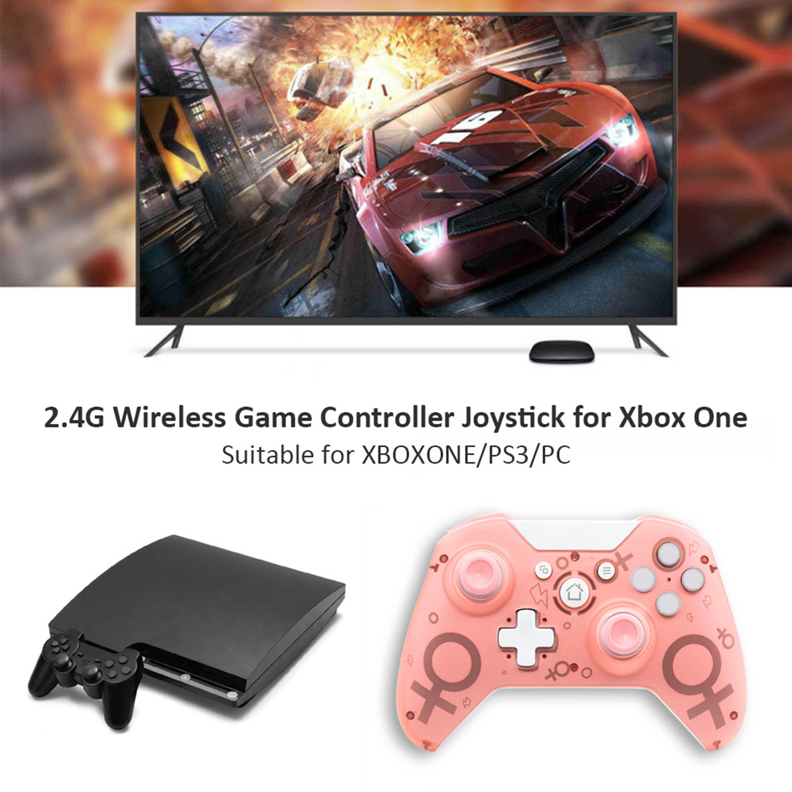Wireless 2.4G Joystick Controller Gamepad Game Console Accessory for Xbox One