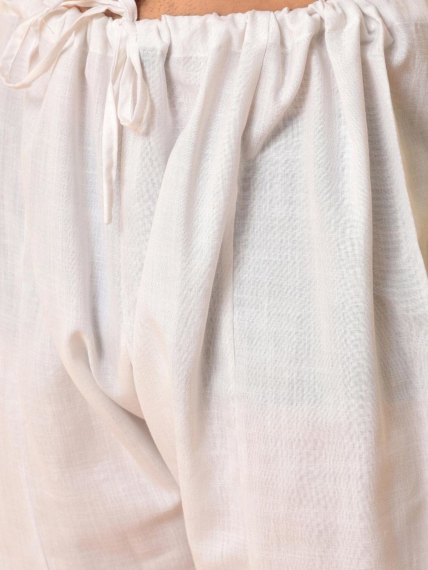 Hangup Maroon & White Regular Fit Pathani Kurta & Pyjamas Set