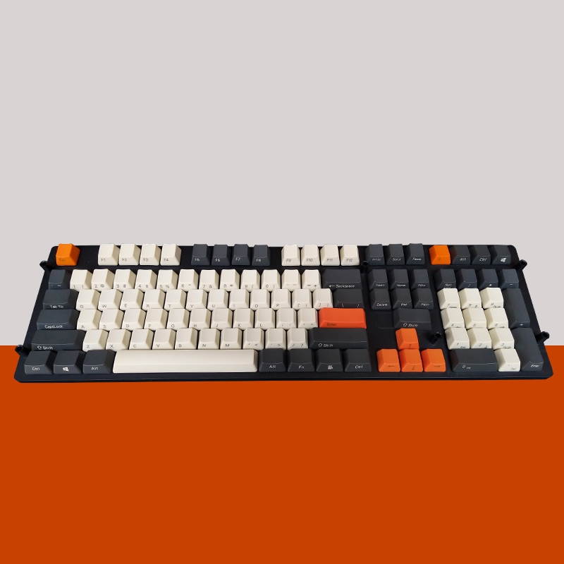 Royal Kludge RK 104 Durable PBT Keycaps Keycaps for Mechanical Keybpoard,High Translucency( Blue/White)