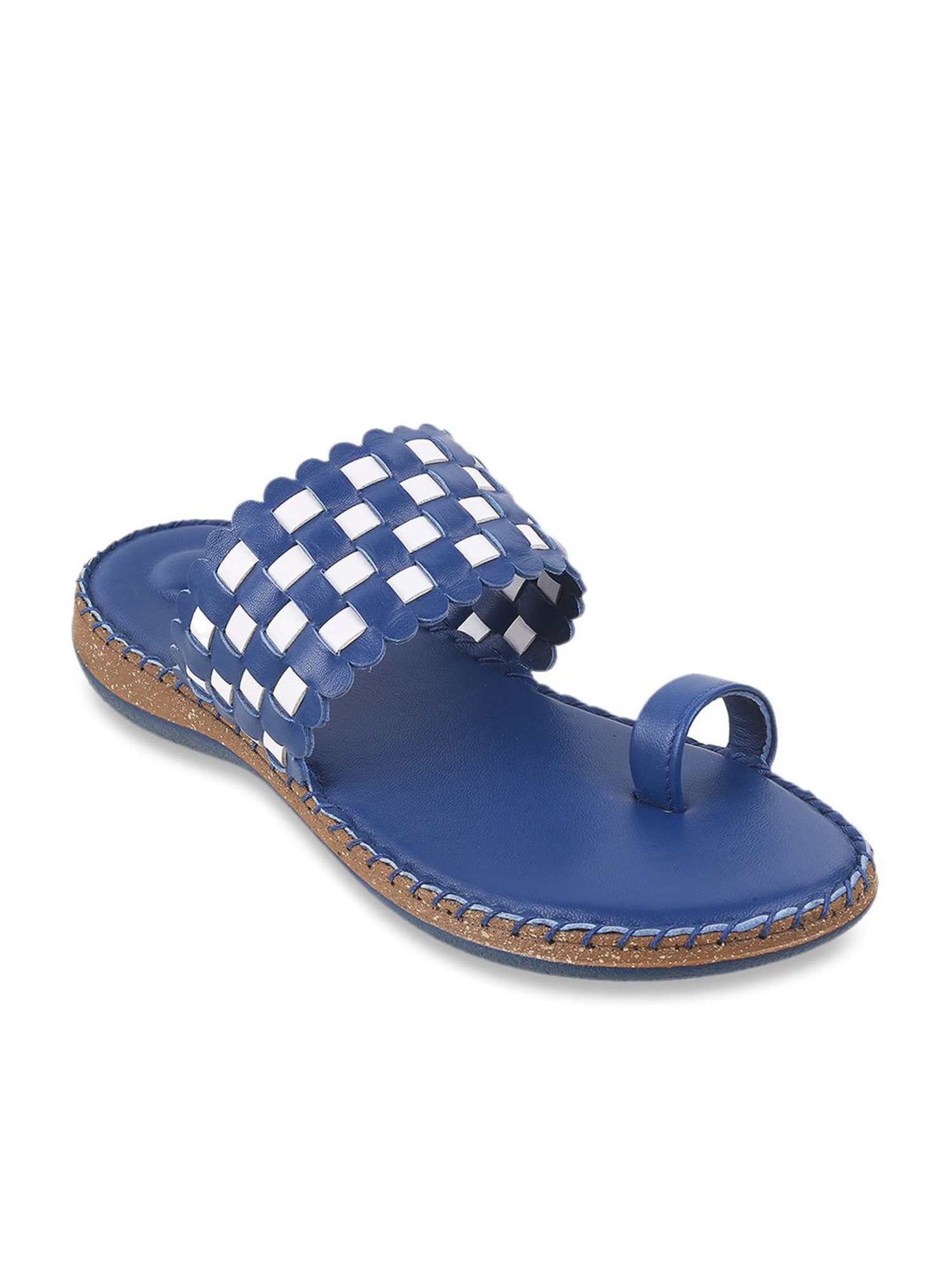 Metro Women's Blue Toe Ring Sandals