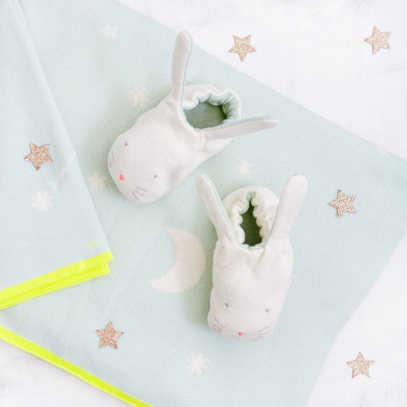 Meri Meri - Mint Bunny Baby Booties - Boots - 1ct
