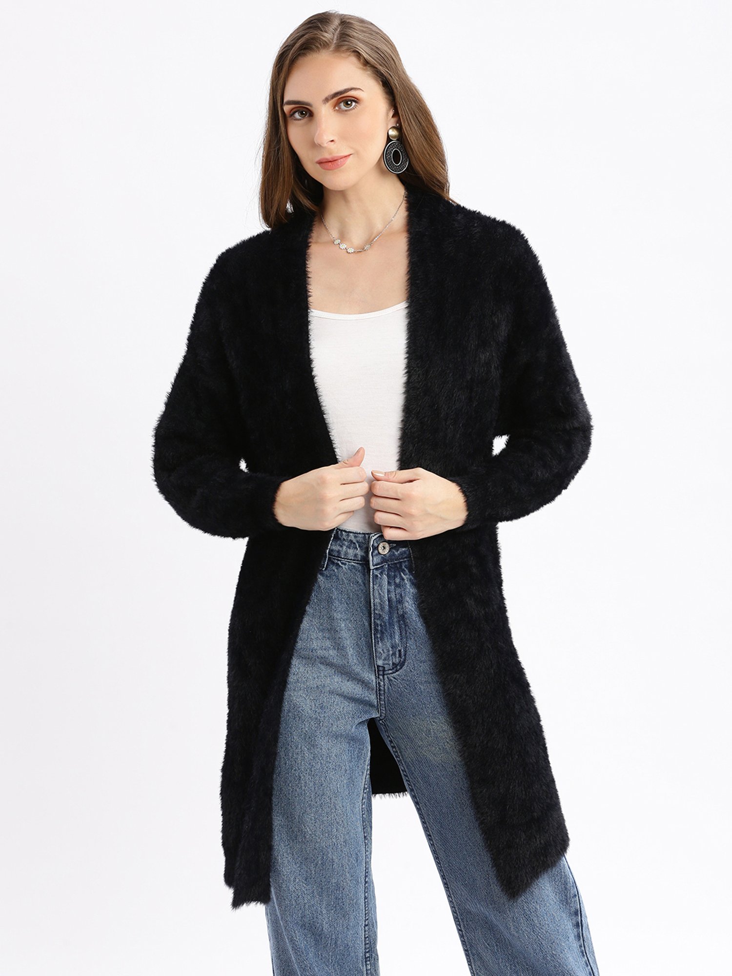 SHOWOFF Black Long Shrug