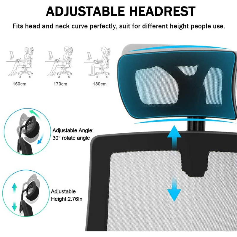 Ergonomic Office Chair High Back Mesh Executive Swivel Computer Desk Adjustable