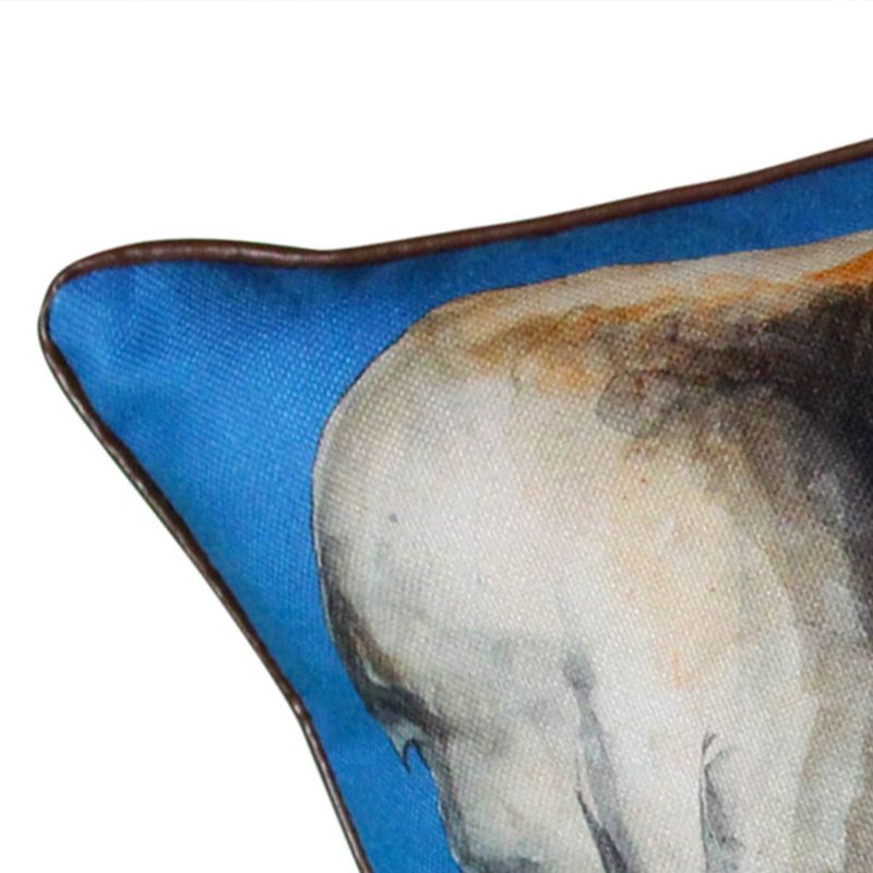 24" Elephant Reversible Square Pillow Blue - Edie@Home