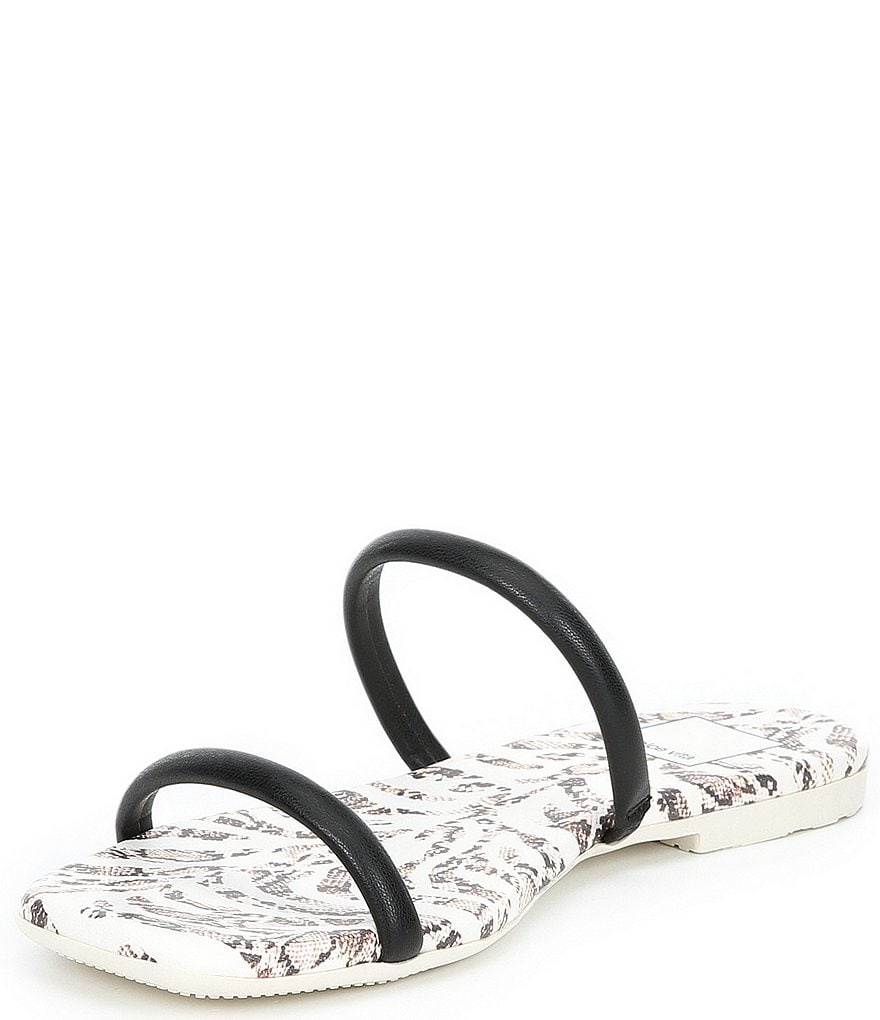 Dolce Vita Lester Printed Banded Square Toe Slide Sandals