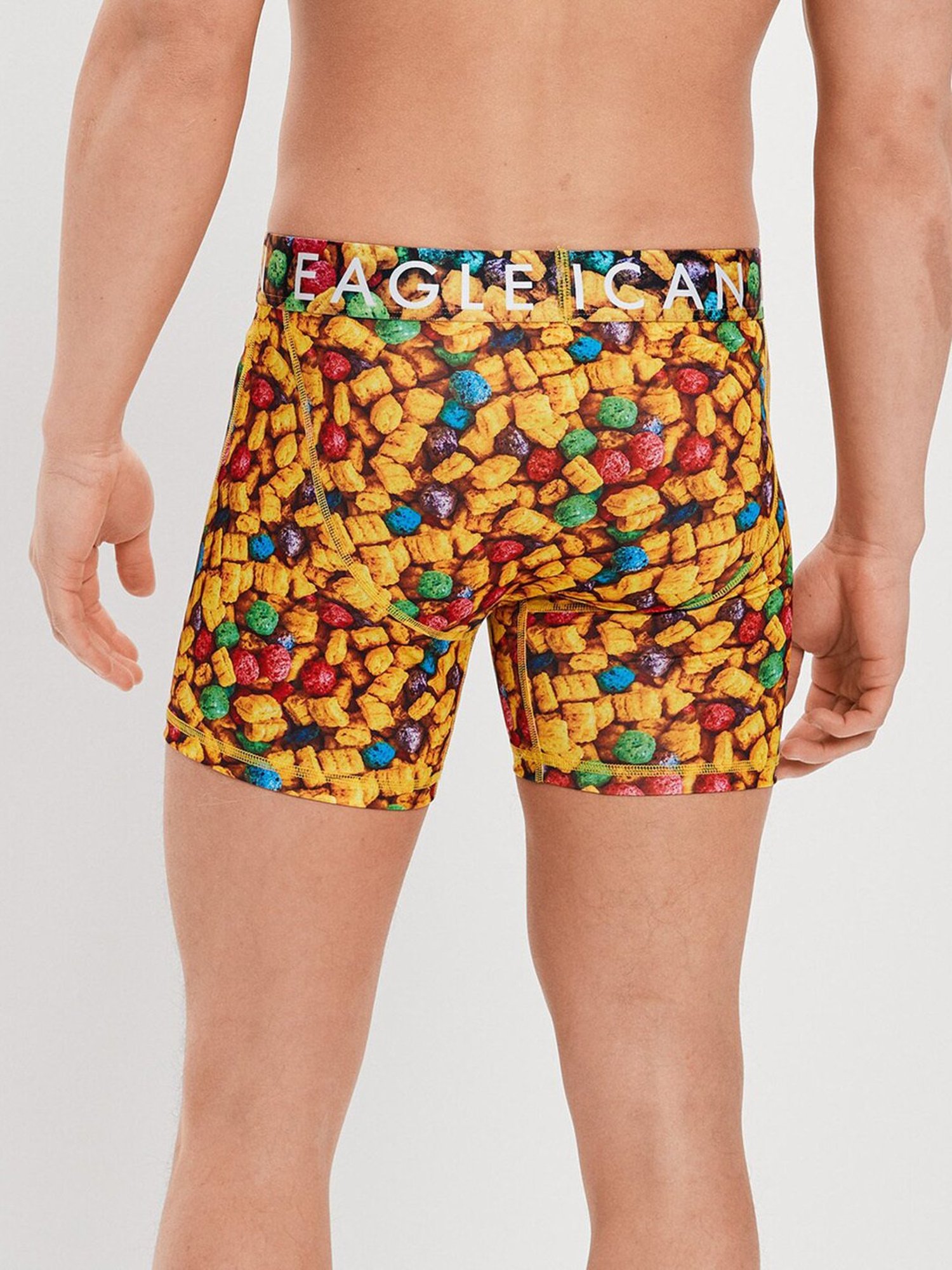 American Eagle Yellow Graphic Print Trunks