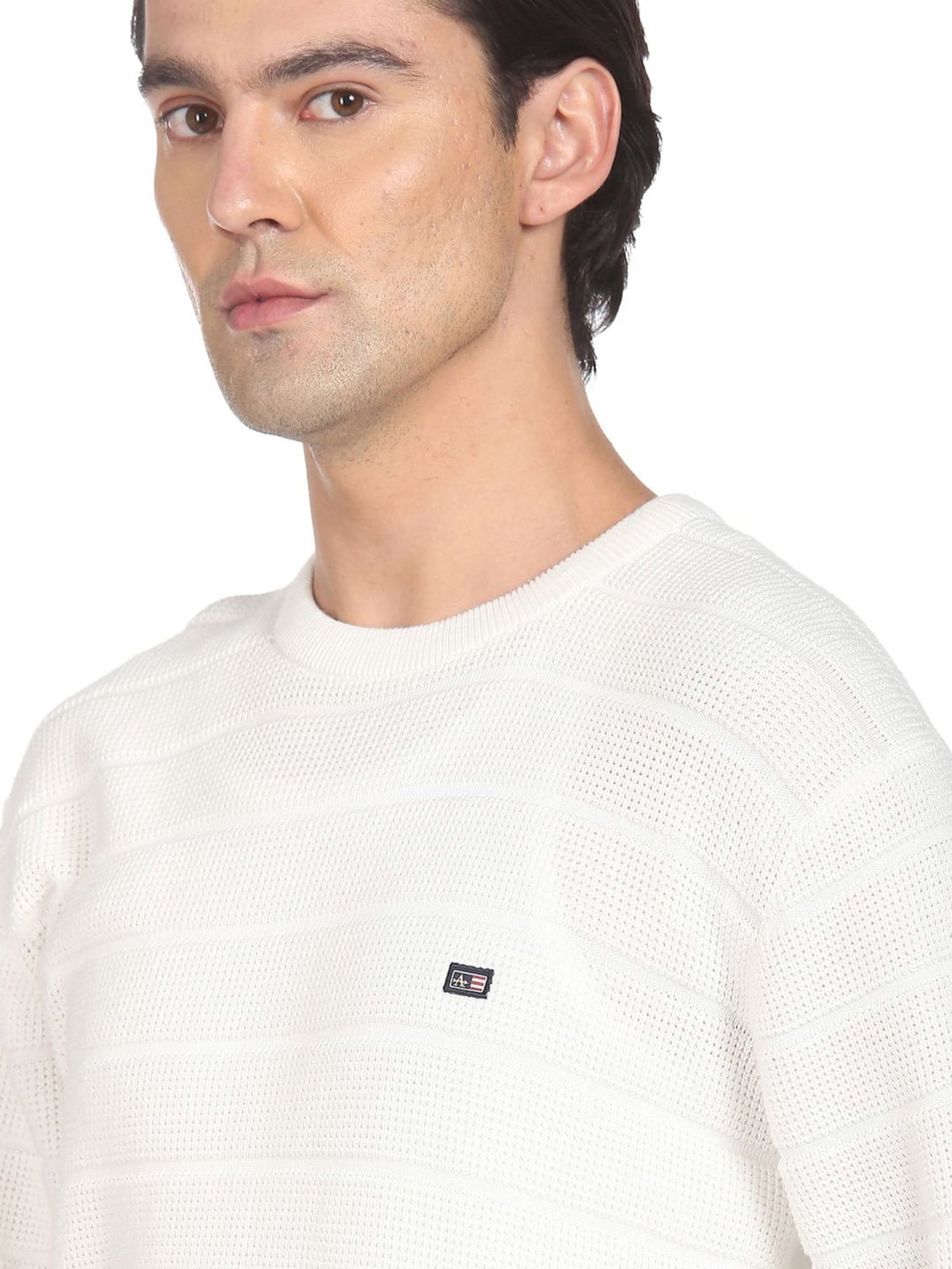 Duke Wine Self Striped Sweater