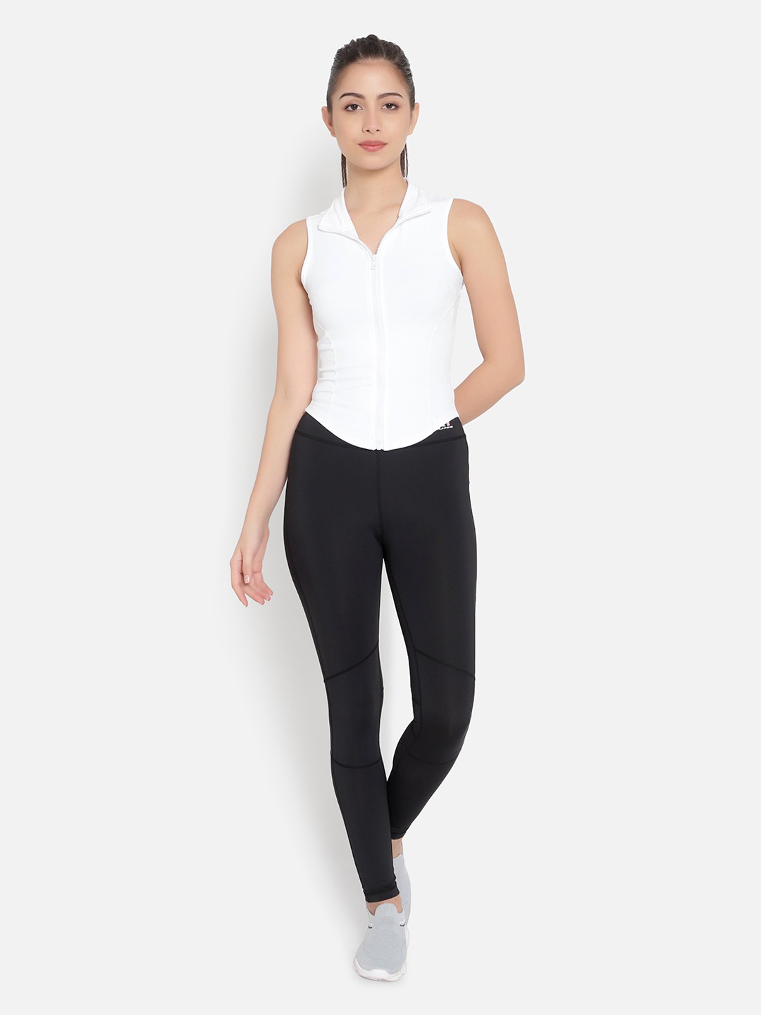 Anta Black Mid Rise Tights