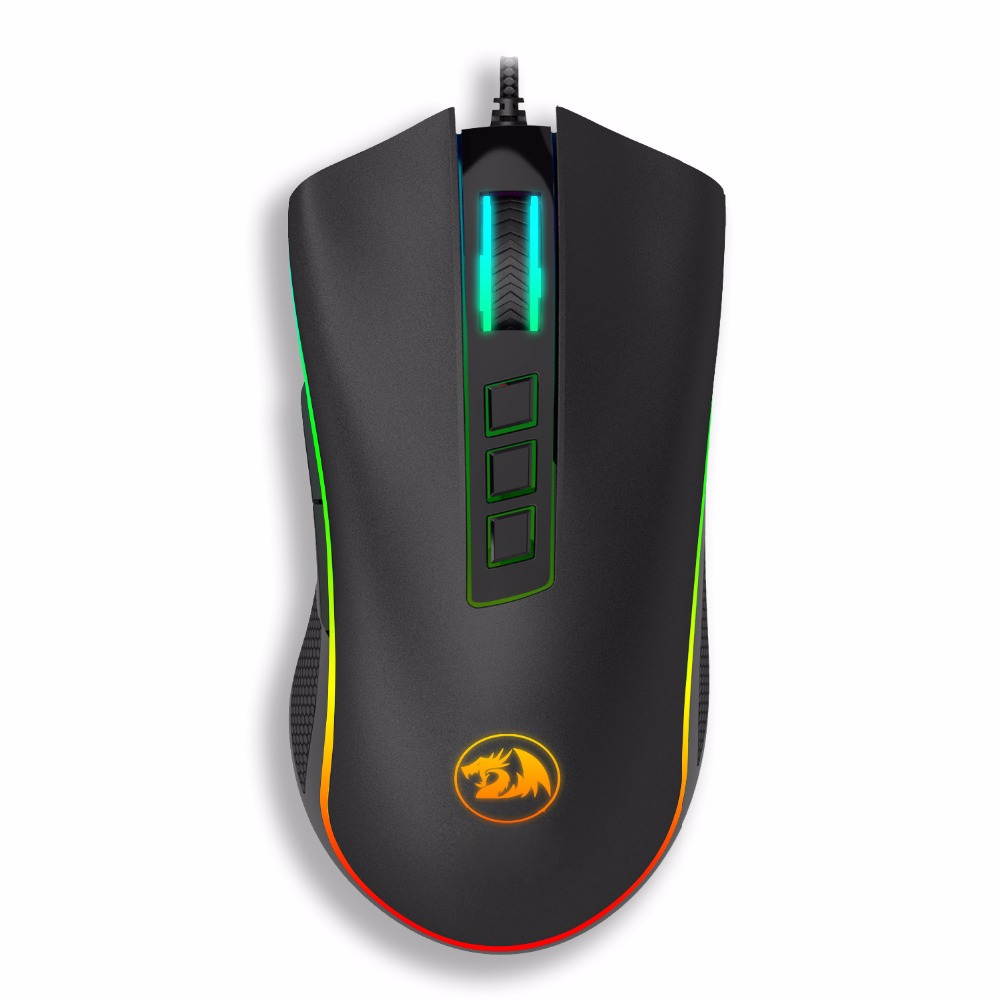 Redragon COBRA M711 Chroma Wired Gaming Mouse 16.8 Million RGB Color Backlit DPI 10000 7 Programmable Buttons Optical LED PC