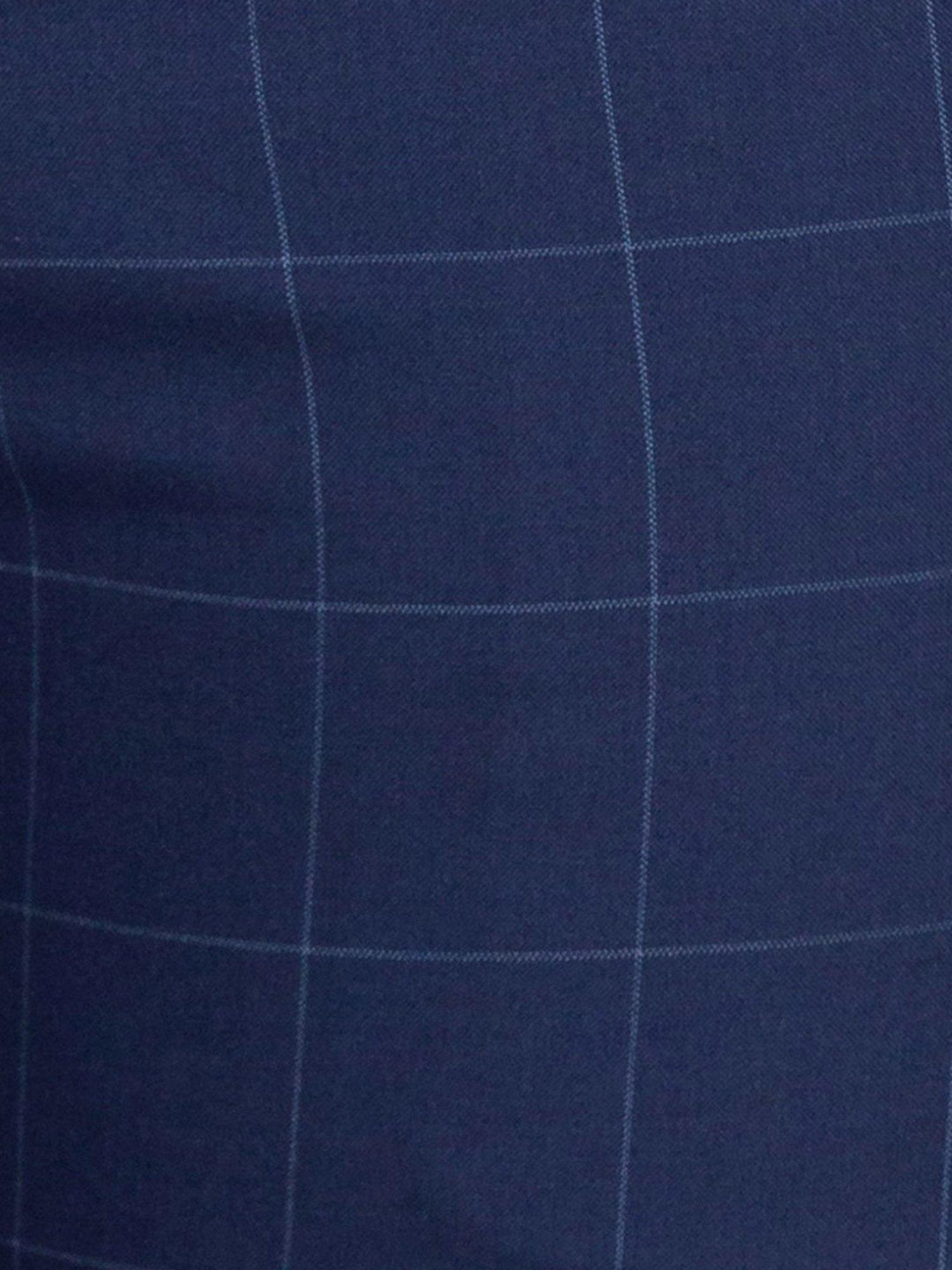 Park Avenue Blue Super Slim Fit Checks Trousers