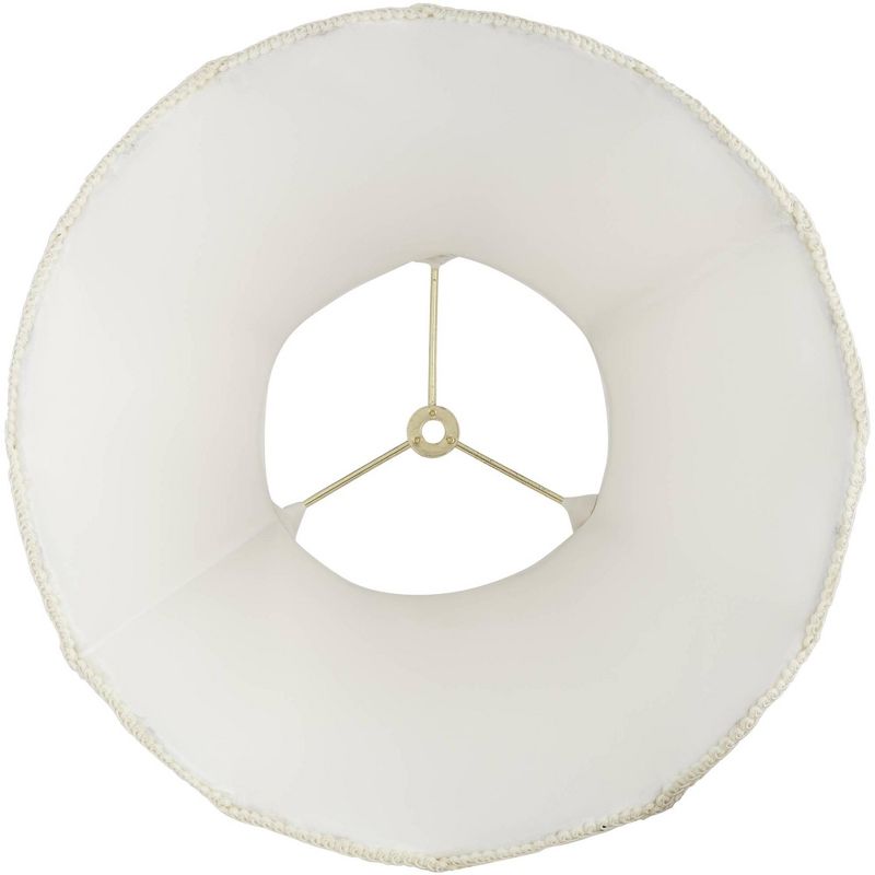 Springcrest Cream Scalloped Gallery Medium Bell Lamp Shade 7" Top x 14" Bottom x 12.5" High (Spider) Replacement with Harp and Finial