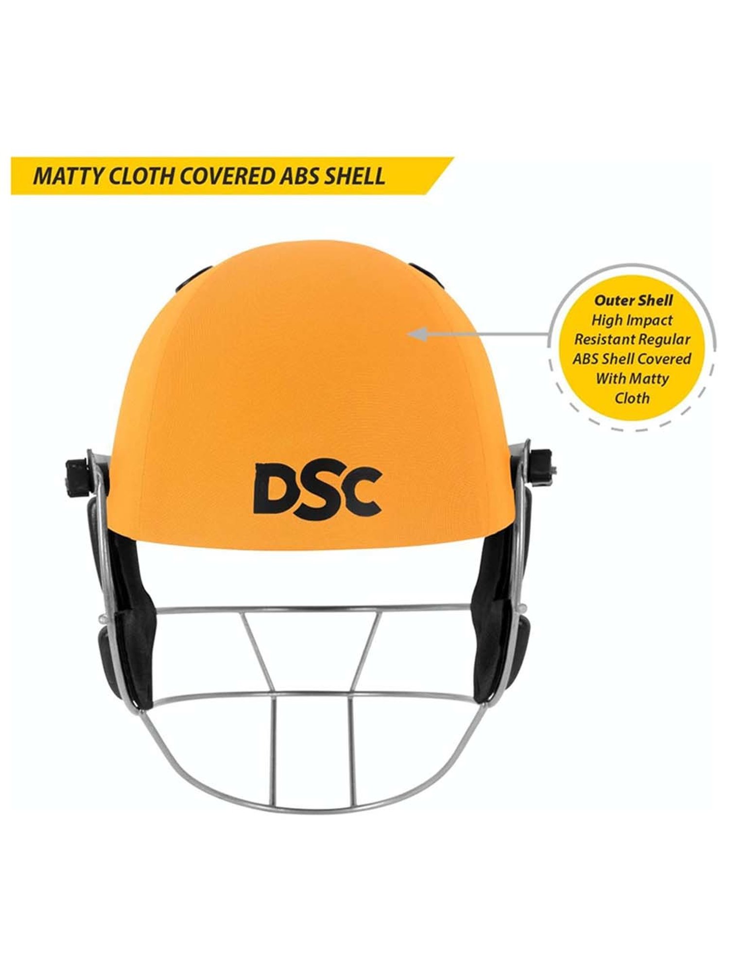 DSC DEFENDER Cricket Helmet Adjustable Steel Grill Back Support Strap Size - L