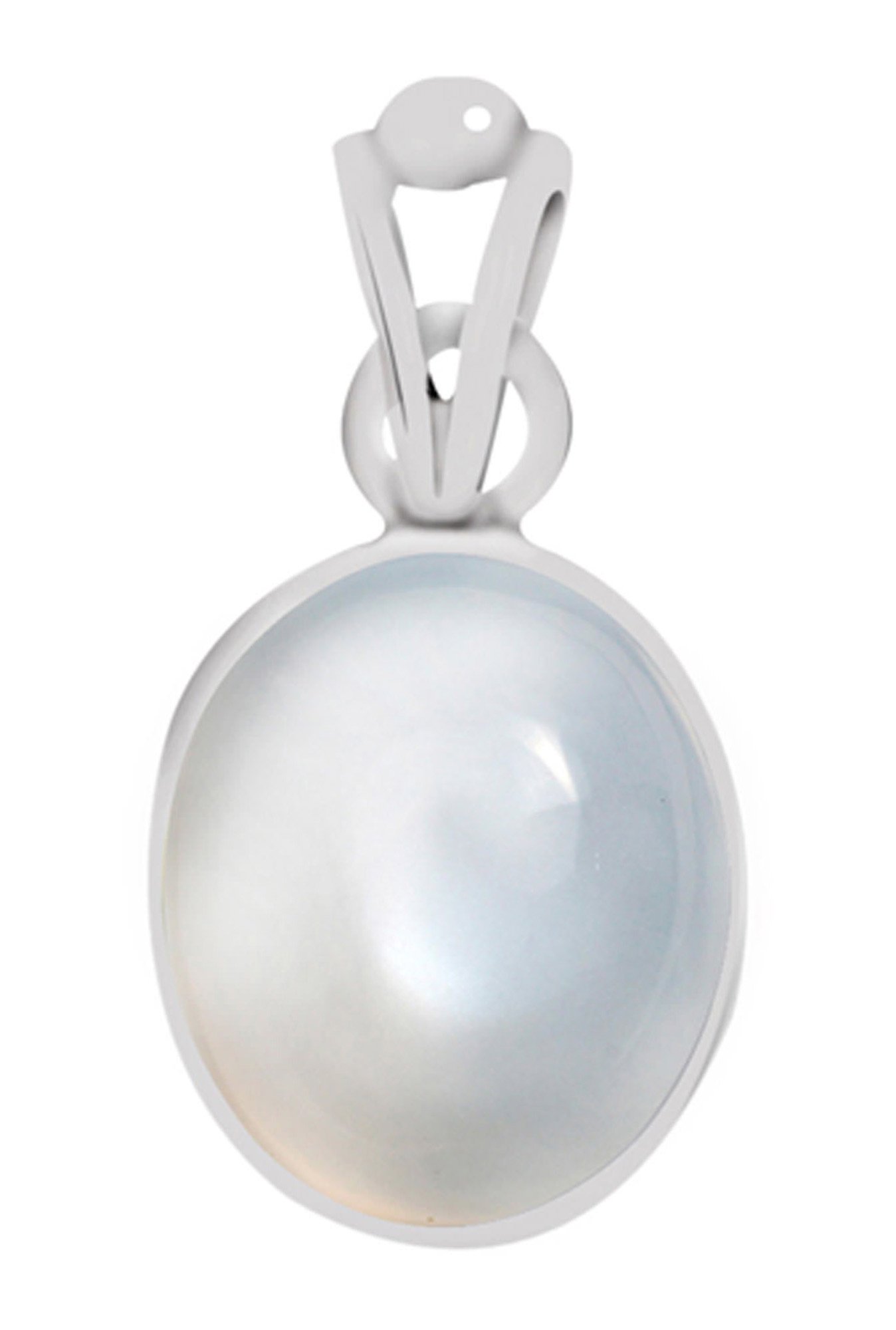 Clara White Moonstone 9.3cts Sterling Silver Pendant