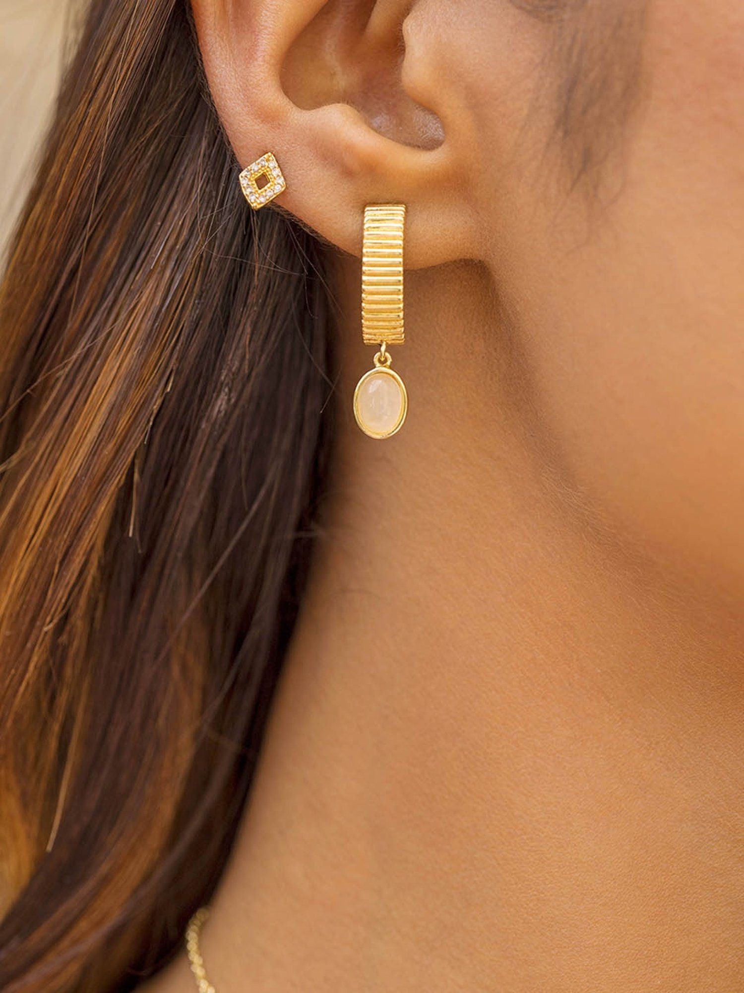 Perfectly Average Diamond Shape Studs for Women & Girls