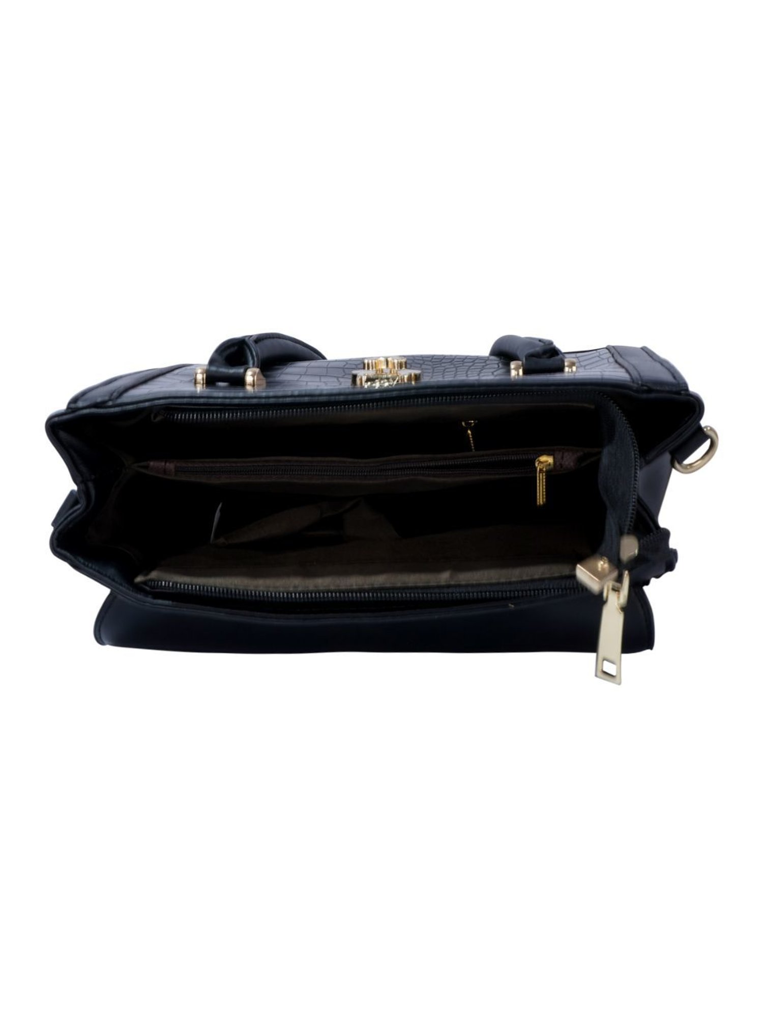 Luvoksi Black Animal Effect Large Satchel Handbag