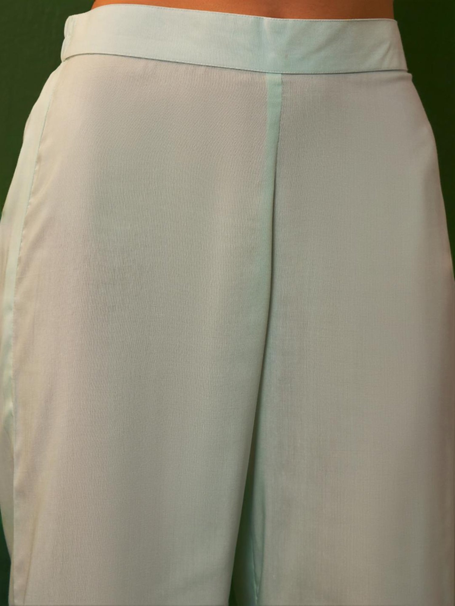 Ziyaa Blue Printed Kurta Palazzo Set