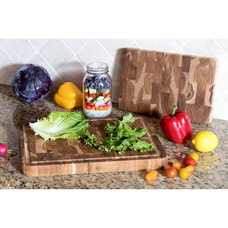 Lipper International 12"X8" Teak Cutting Board