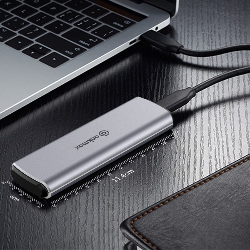 M.2 NVMe+SATA SSD Enclosure Adapter, USB C 3.1 Gen 2 10Gbps NVMe PCIe/SATA (NGFF) M-Key(B+M Key), ANKMAX UC312M2 Support UASP Trim for SSD, Tool-Free Aluminum Solid State Drive External Enclosure
